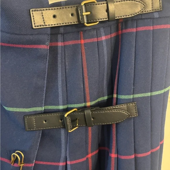Brooks Brothers Navy Tartan A-Line Skirt - Picture 4 of 6